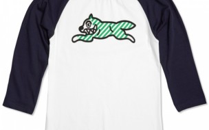 Ice Cream Running Dog Baseball Tee