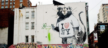 Banksy Makes His Mark on N.Y.