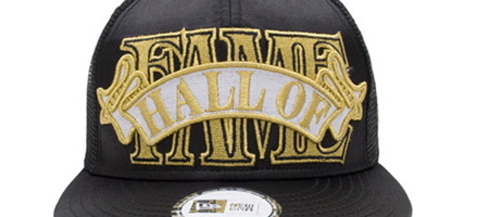 Hall of Fame Black Satin Ribbon Snapback Cap