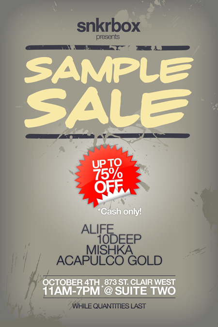 Snkrbox Sample Sale: Toronto