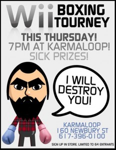 Karmaloop Boston Wii Boxing Tournament