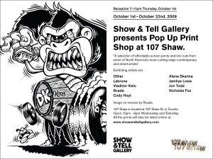 Show & Tell Gallery Pop-Up Shop