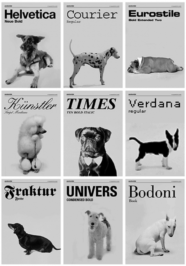Grafisches Büro ‘Dogs As Typefaces’ Print