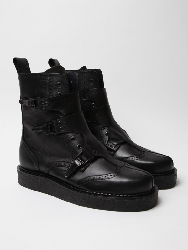 Mugler Men’s Buckled Brogue Creeper Boot