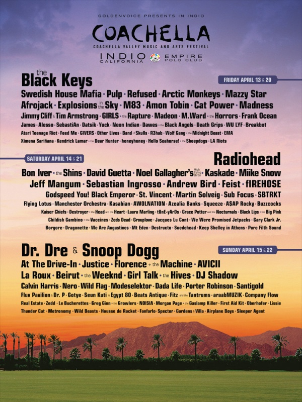 Coachella 2012 Lineup
