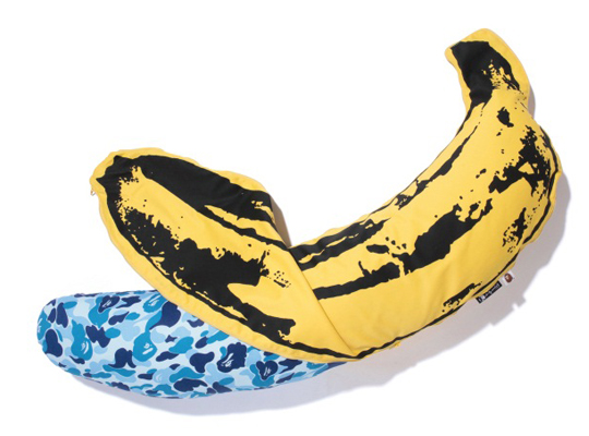 Bape x Medicom Toy x Andy Warhol Banana Cushion