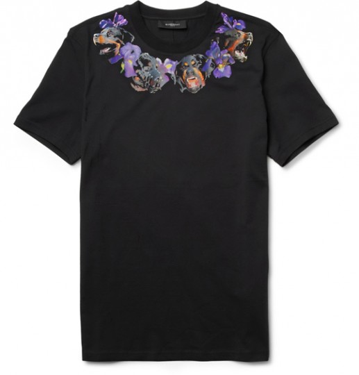 Givenchy Rottweiler and Flower-Print T-Shirt