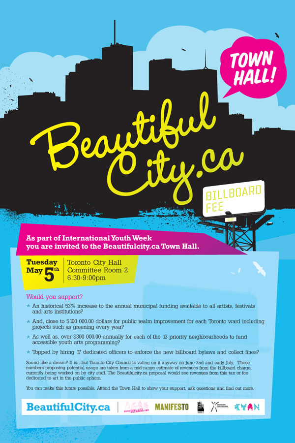 Beautifulcity.ca Town Hall: May 5th 6:30 PM at Toronto City Hall