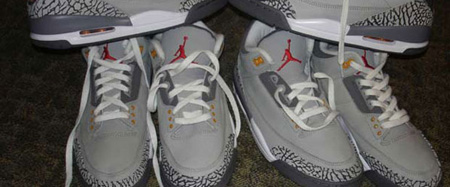 Grey Jordan 3’s
