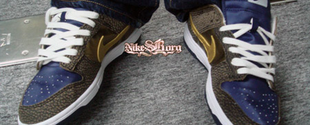 Nike True Blue/Gold Safari Dunk