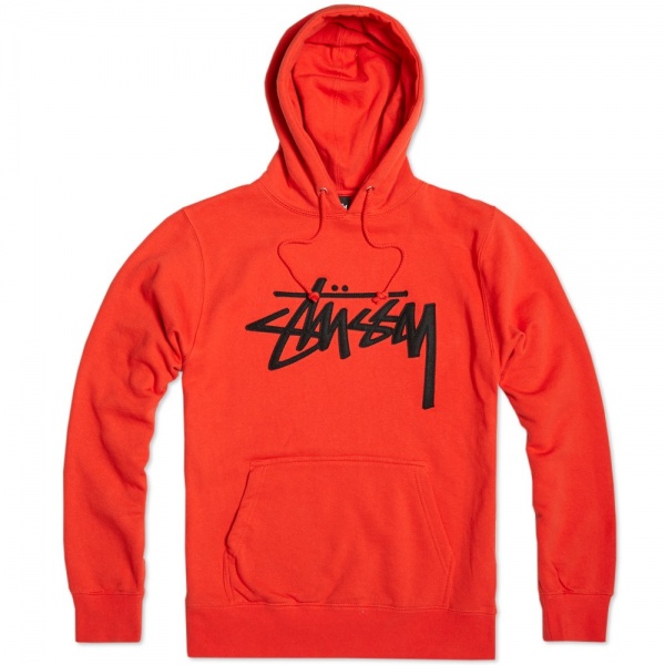 Stussy Stock Logo Felt Hoody