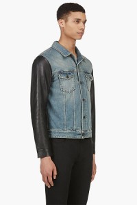 Saint Laurent Denim Leather Jacket